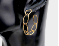 Oval Link Hoop Earrings