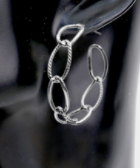 Oval Link Hoop Earrings