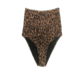 High Waist Leopard Swim Bottoms