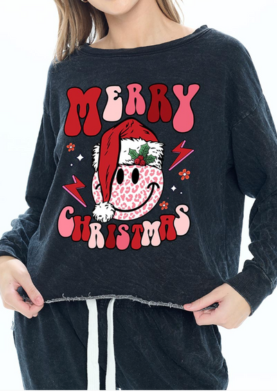 Merry Christmas Smiley Sweatshirt