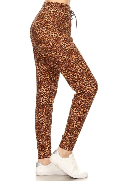 Leopard Brown Joggers