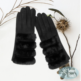Soft Fuzzy Faux Fur Gloves
