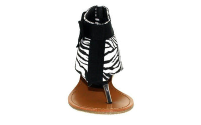 Snooki's Zebra Print Hooded Thong Sandals