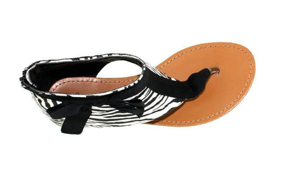 Snooki's Zebra Print Hooded Thong Sandals