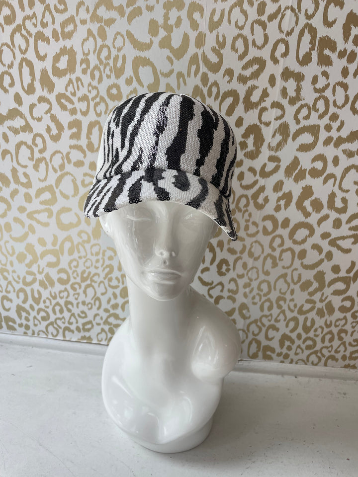Zebra Sequin Hat