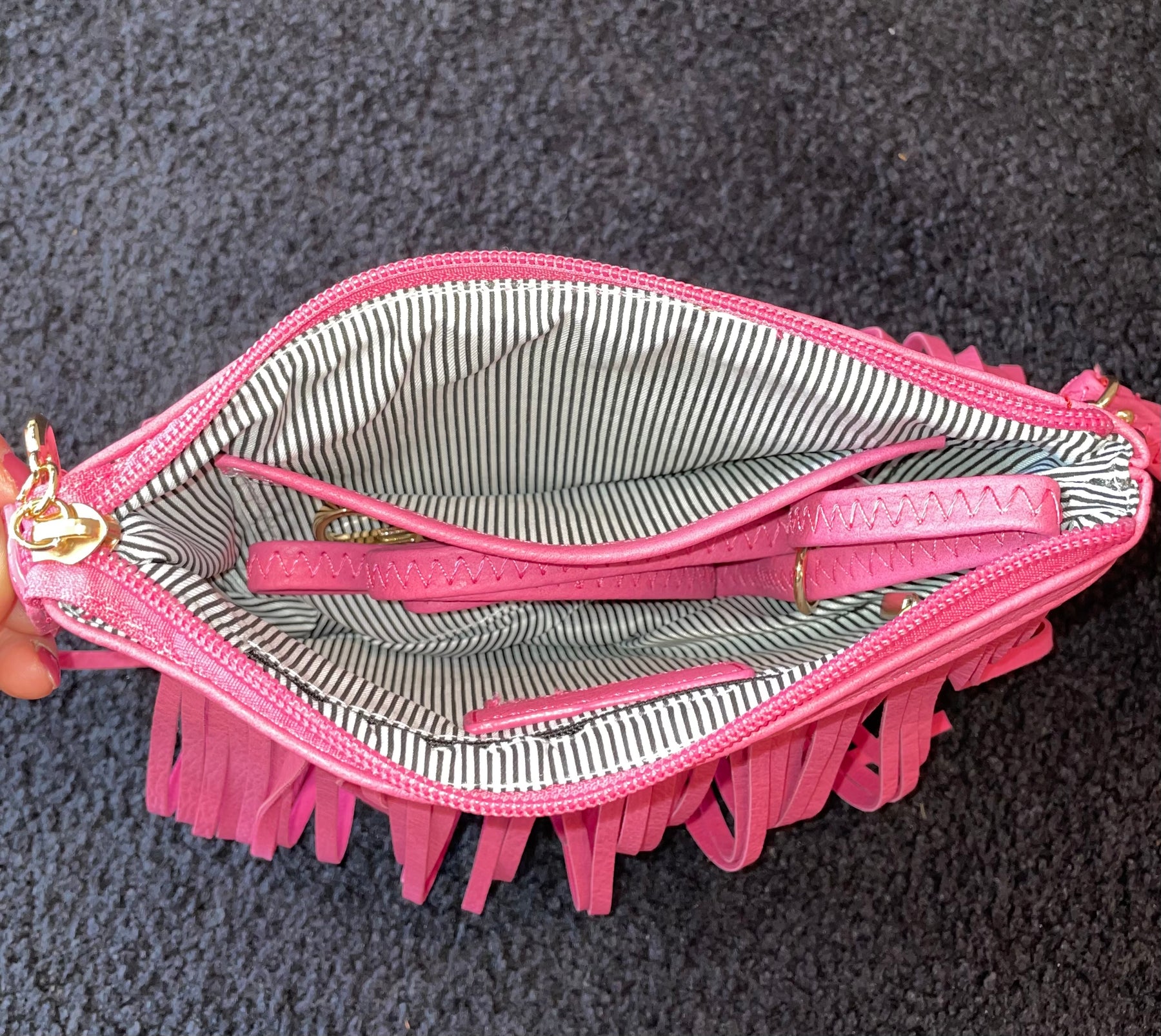Pink Fringe Bag – The Snooki Shop